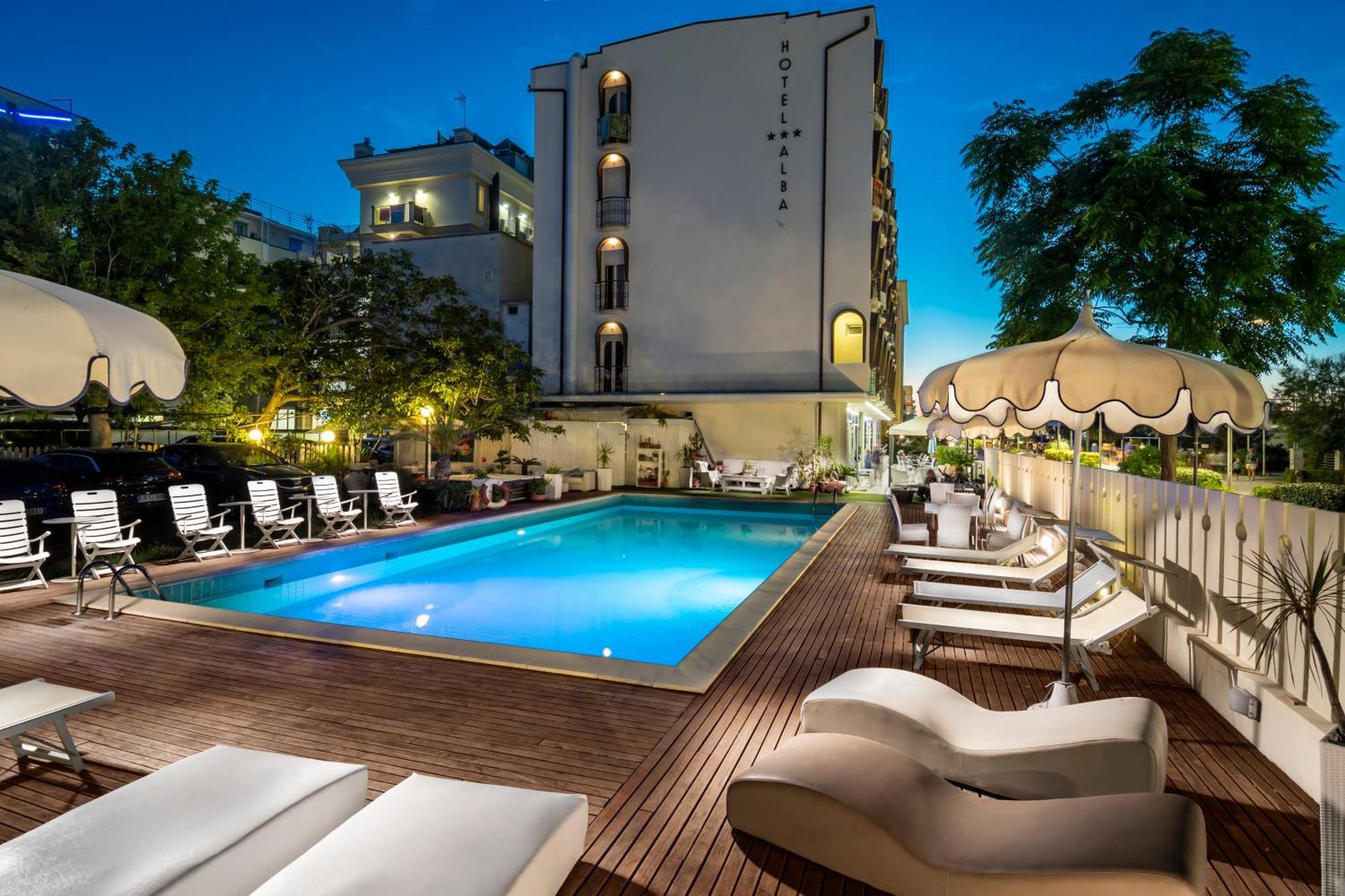 Hotel Alba Misano Adriatico Bagian luar foto